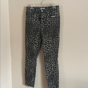 Good American Leopard Print Jeans - Black and Green
